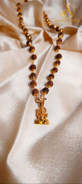 Gold Plated Rudrakshamaala with Shiva Pendant