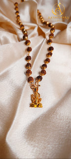 Gold Plated Rudrakshamaala with Shiva Pendant