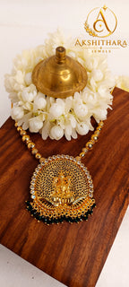 Premium Gold Plated Lakshmi Pendant Short Haram