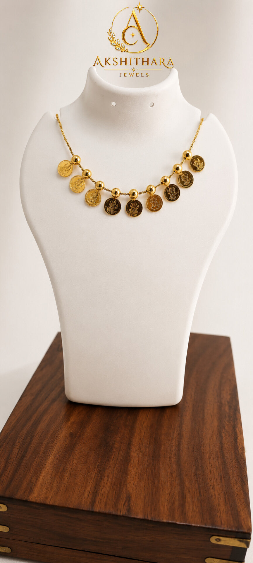 Gold Plated Lakshmi Kasumala