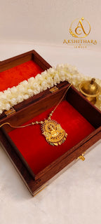 Gold Plated Kadhakali Elakkathali Short Haram