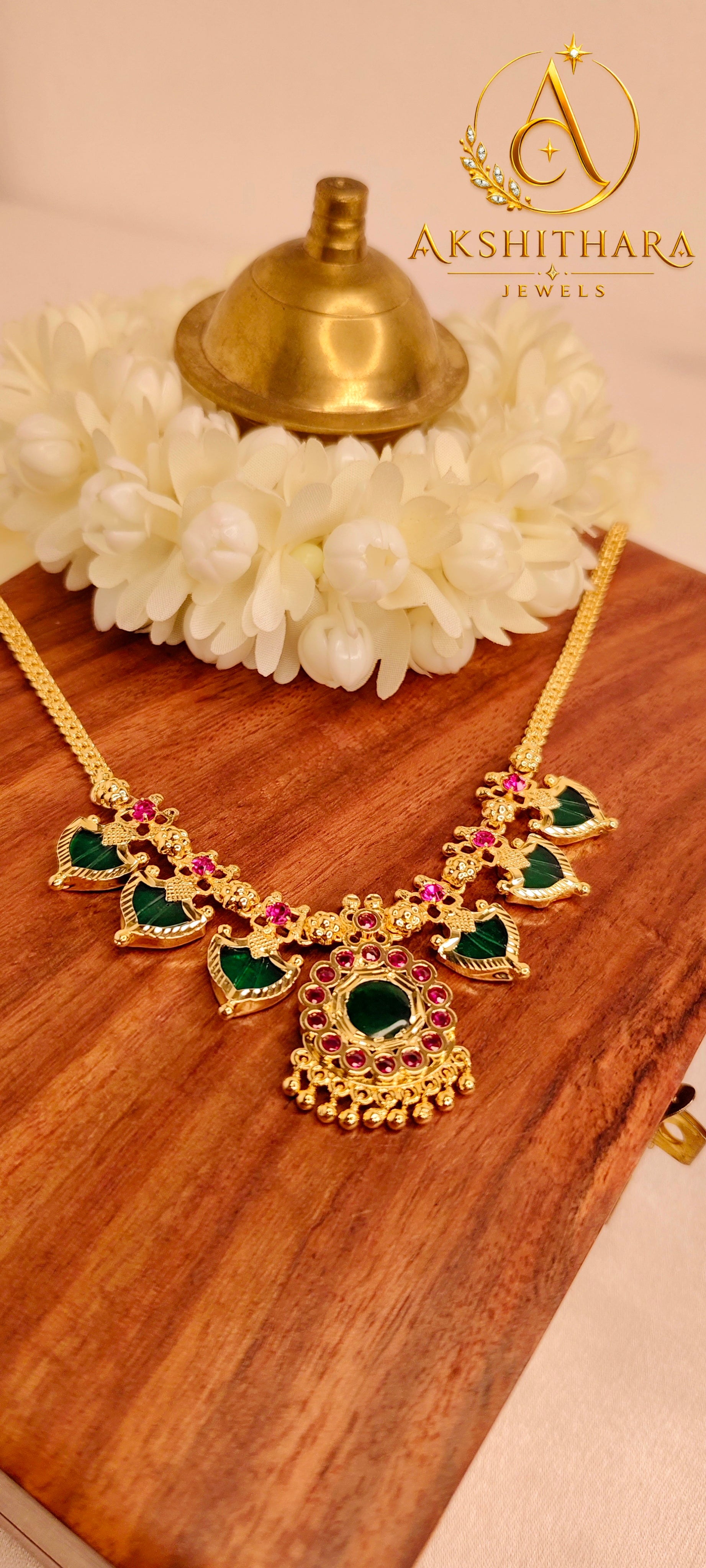 Premium Gold Plated Palakka Necklace