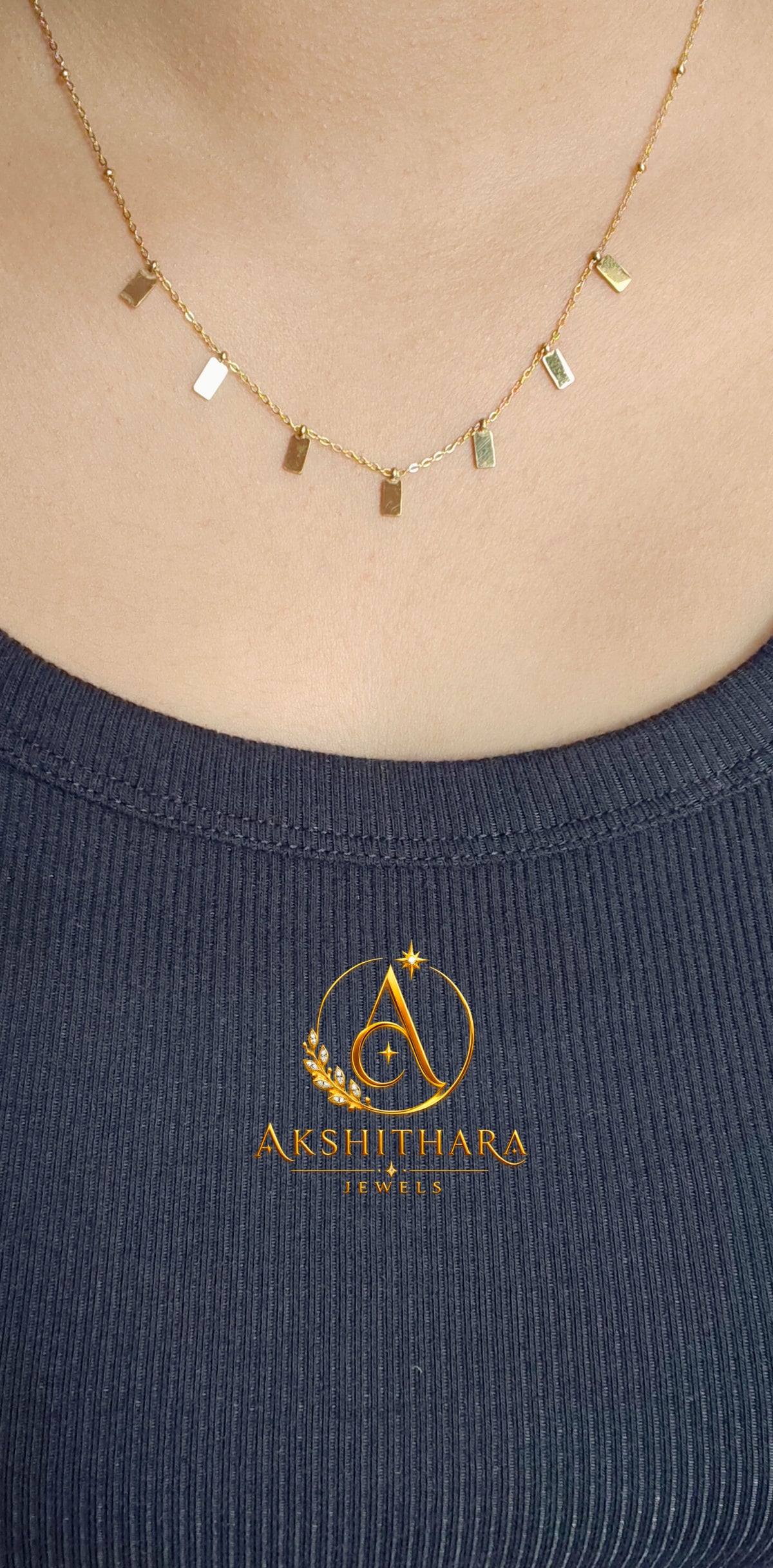 Golden Blocks Necklace