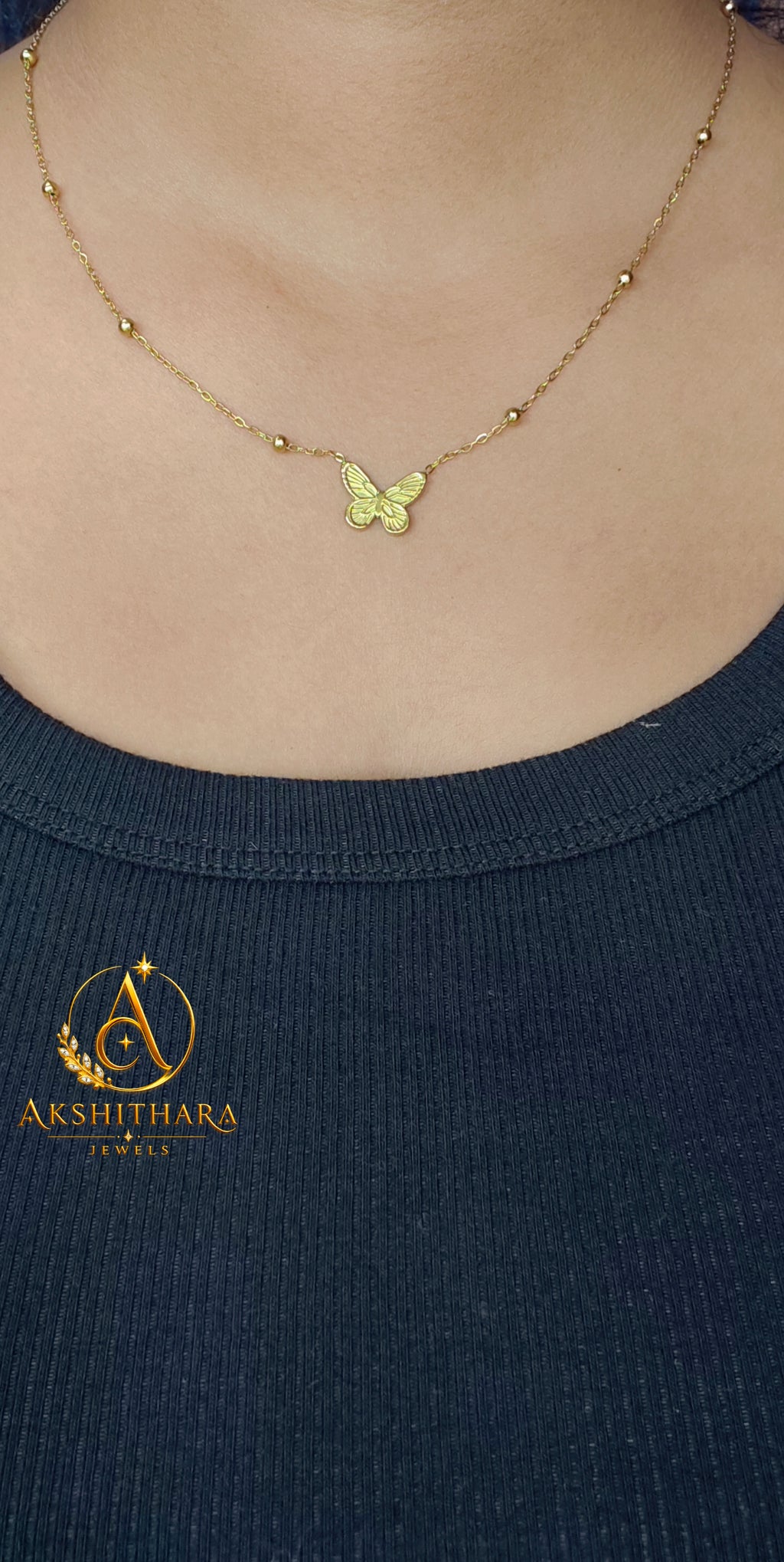 Butterfly chain necklace