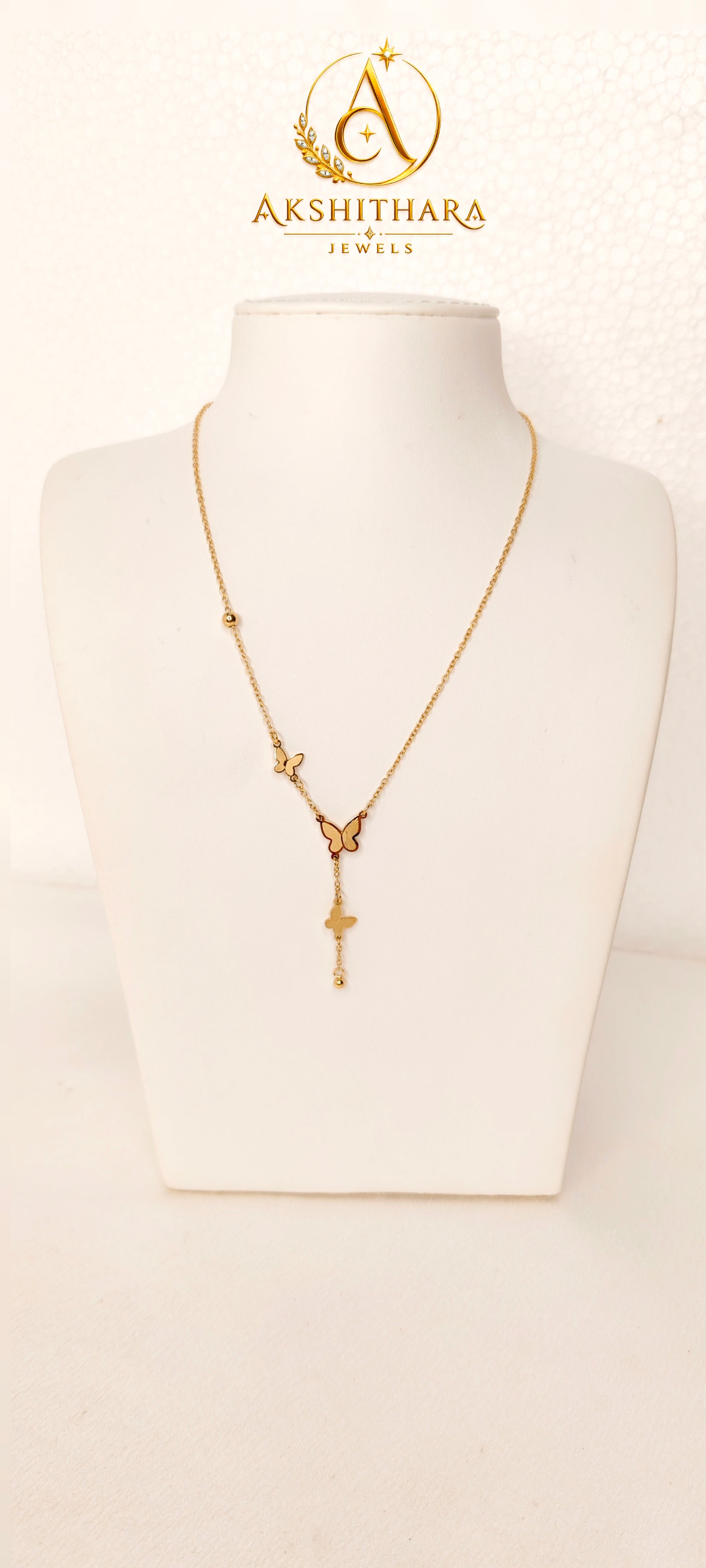 Butterfly Drop Necklace