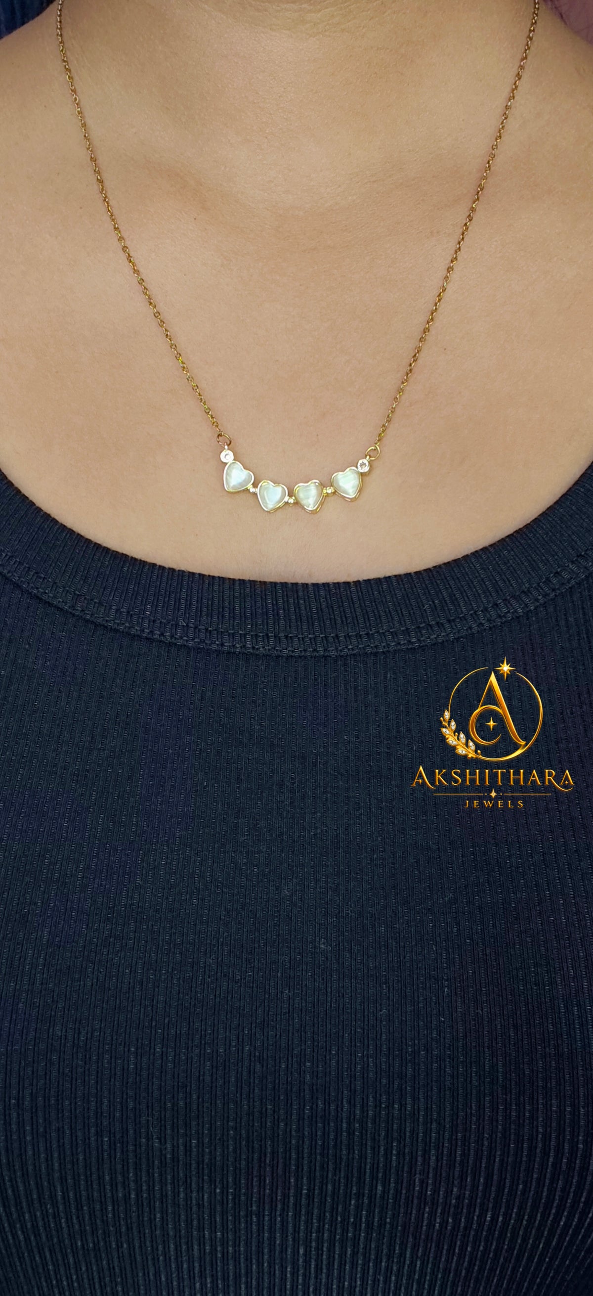 Moon clover necklace