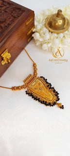Gold Plated Nettipattam Short Haram
