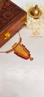 Gold Plated Nettipattam Short Haram