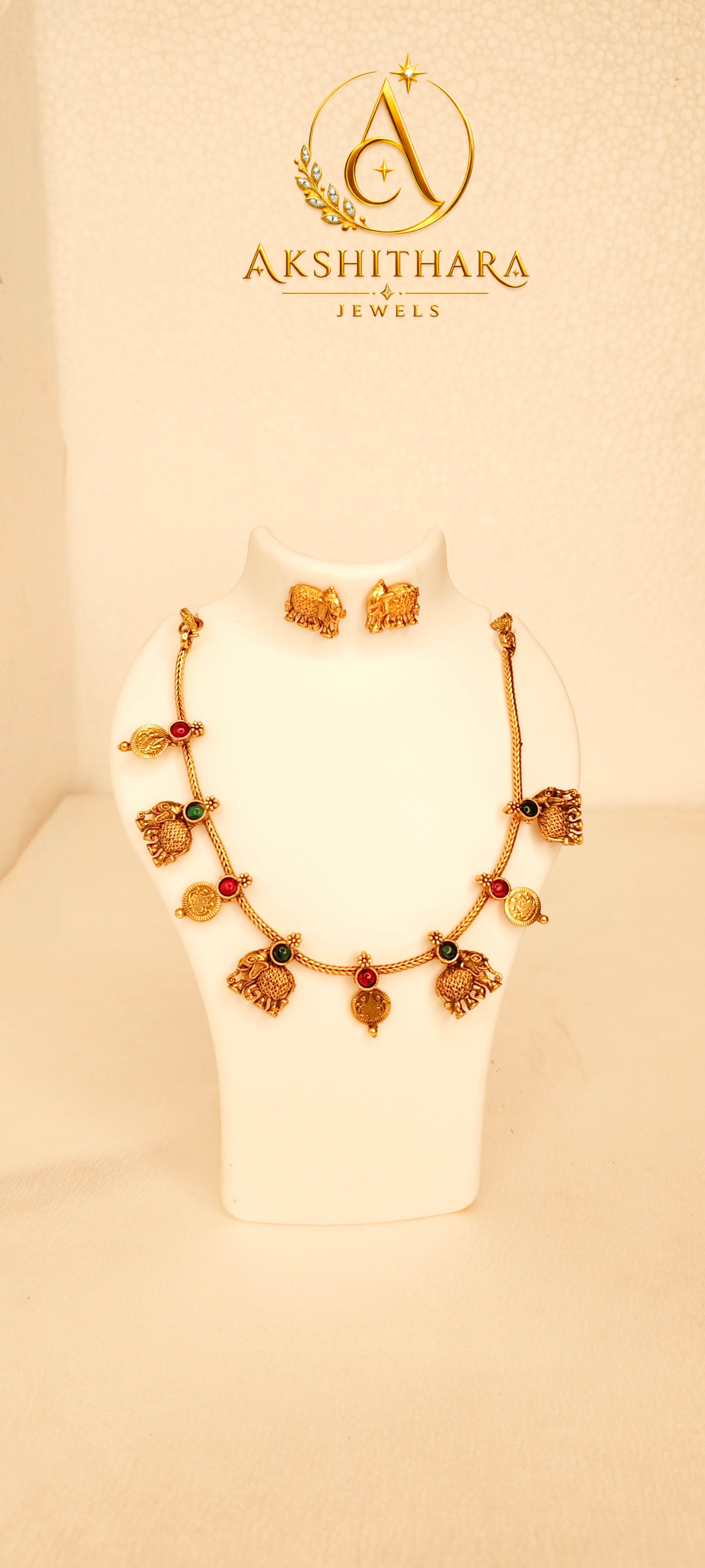 Elephant Coin Necklace