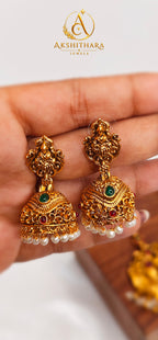 Temple Lakshmi Long Haram Set