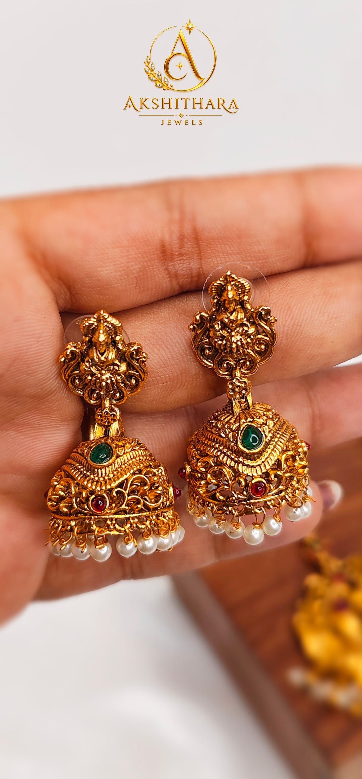Temple Lakshmi Long Haram Set