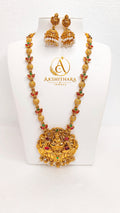 Temple Lakshmi Long Haram Set