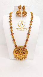 Temple Lakshmi Long Haram Set