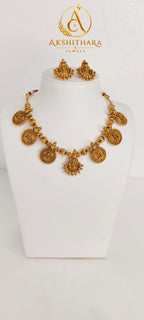 Traditional Lakshmi Coin Necklace Set