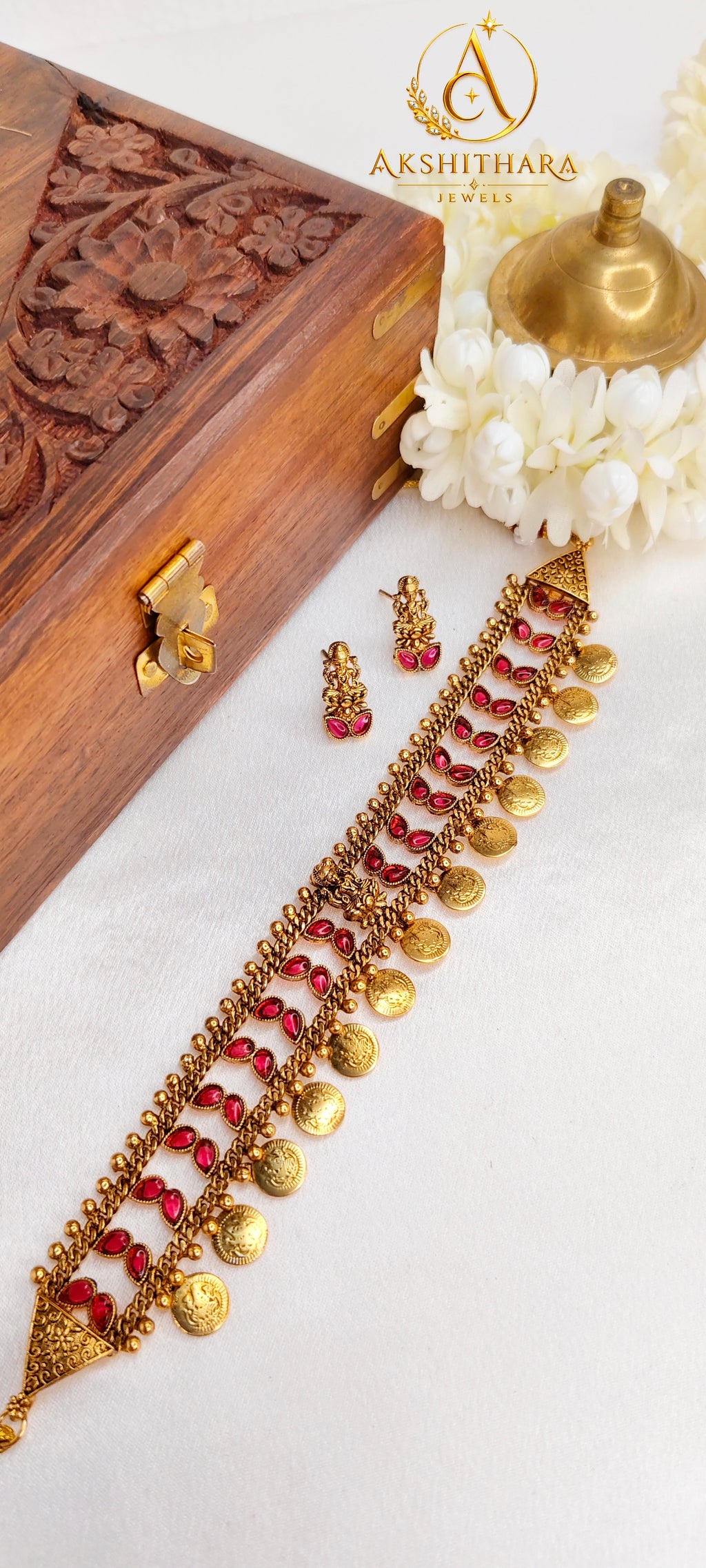 Lakshmi Idol Coin Choker