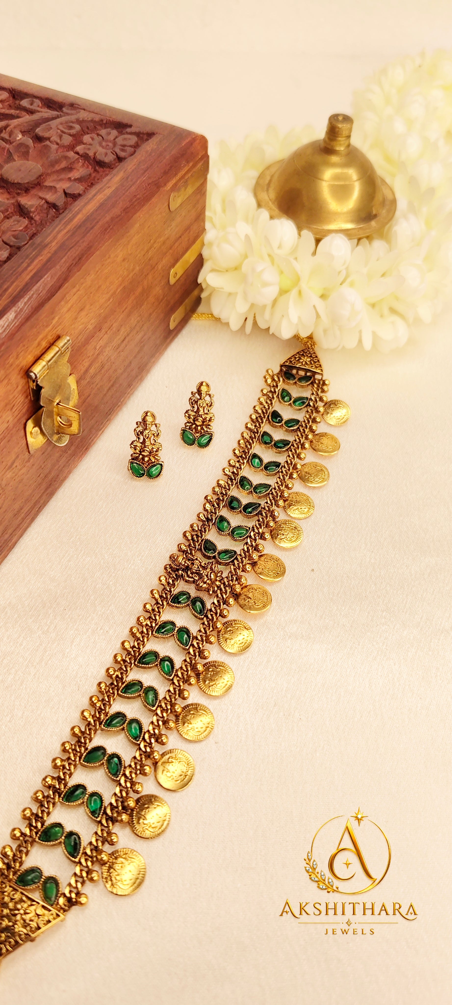 Lakshmi Idol Coin Choker