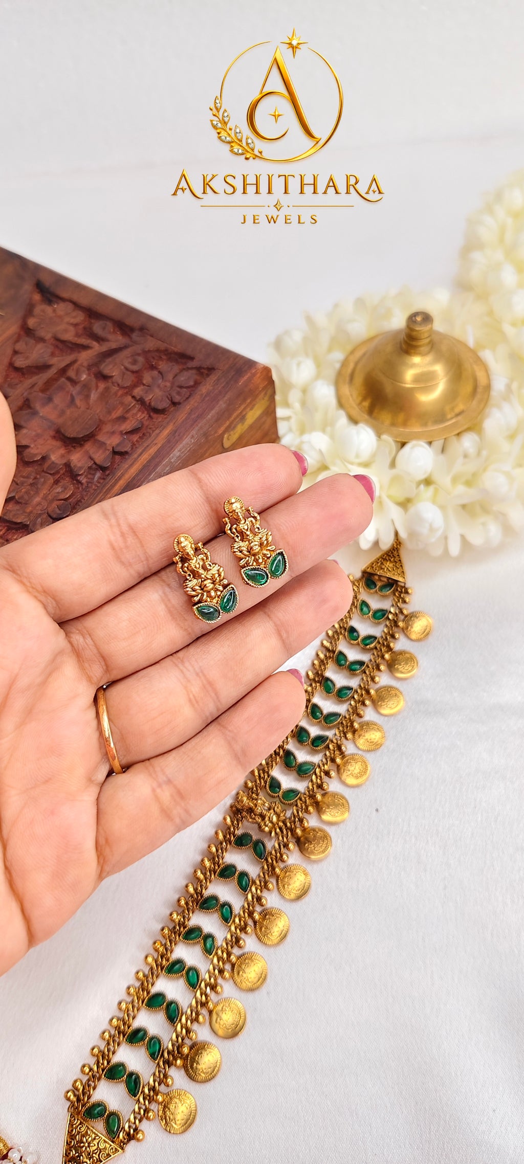 Lakshmi Idol Coin Choker