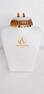 Lakshmi Idol Coin Choker