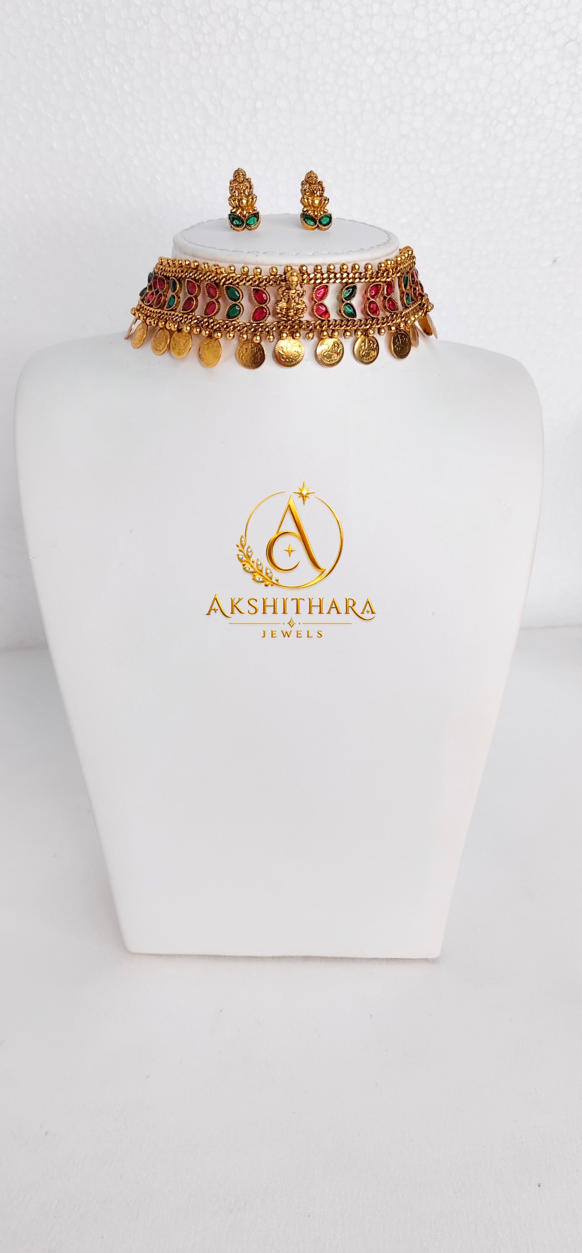 Lakshmi Idol Coin Choker