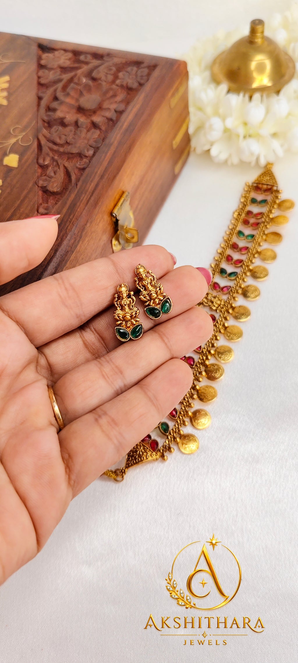 Lakshmi Idol Coin Choker