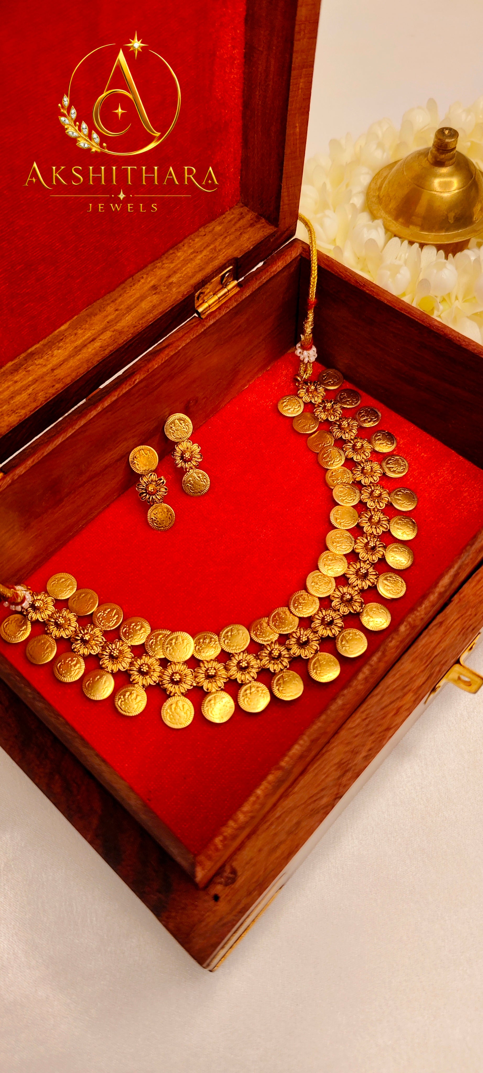 Floral Coin Choker